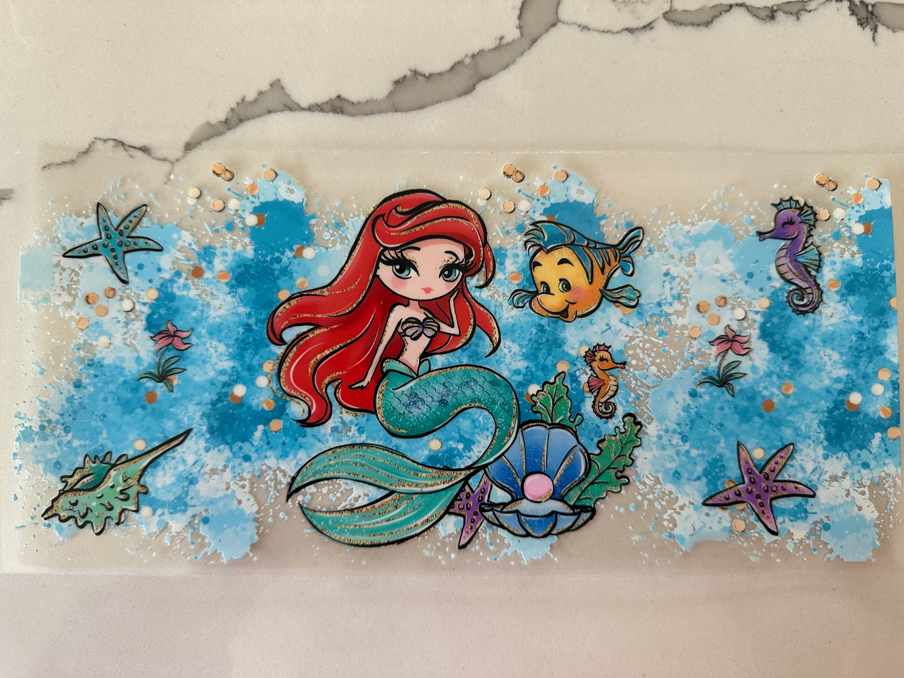 Animated mermaid and fish