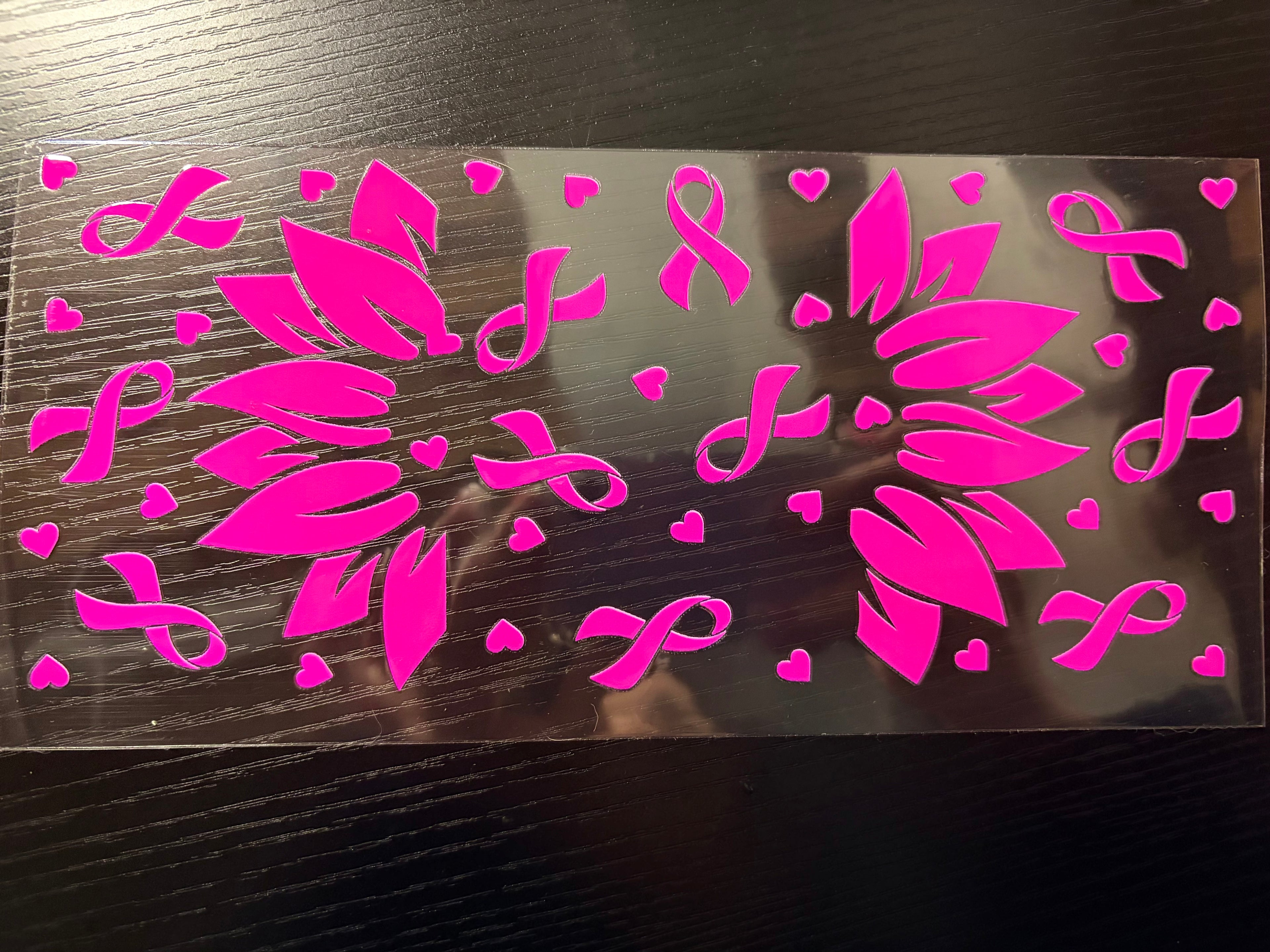Breast cancer awareness flower ribbon