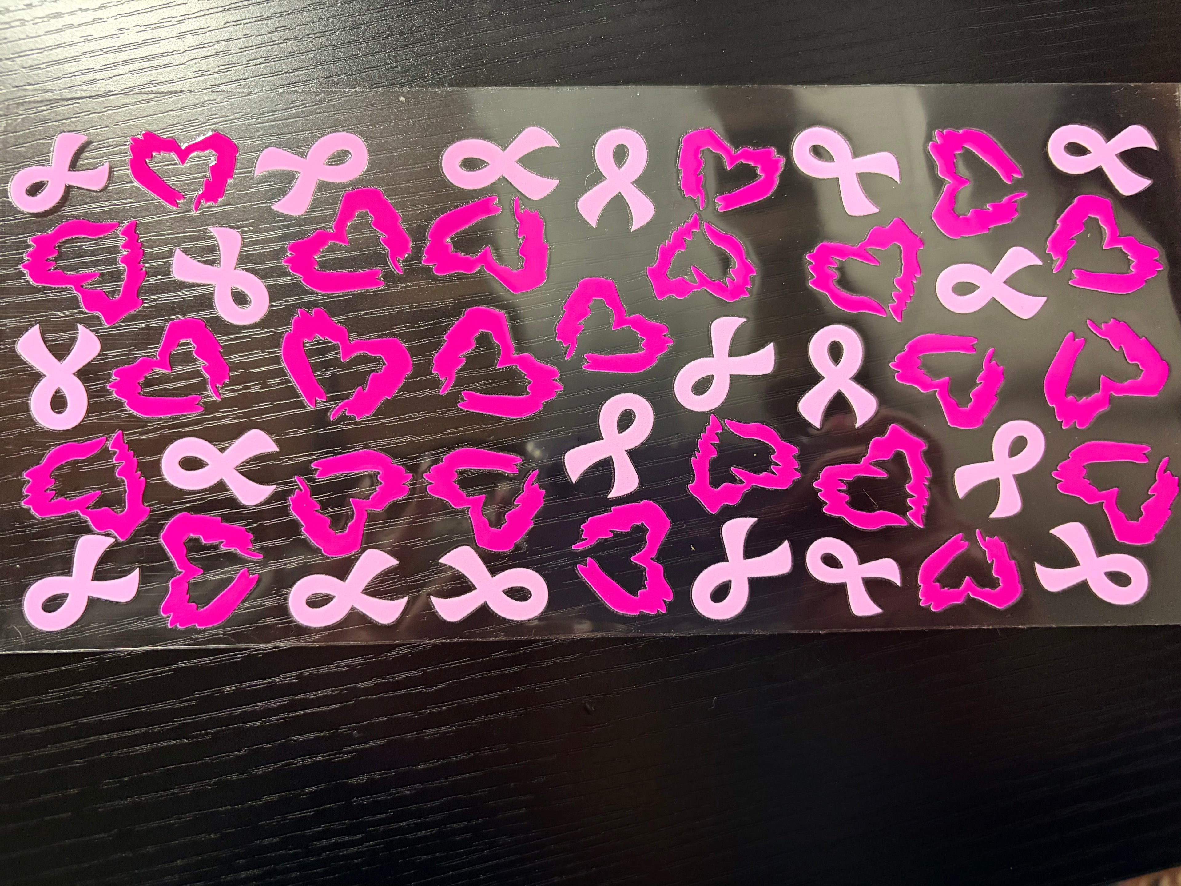 Breast cancer awareness hearts