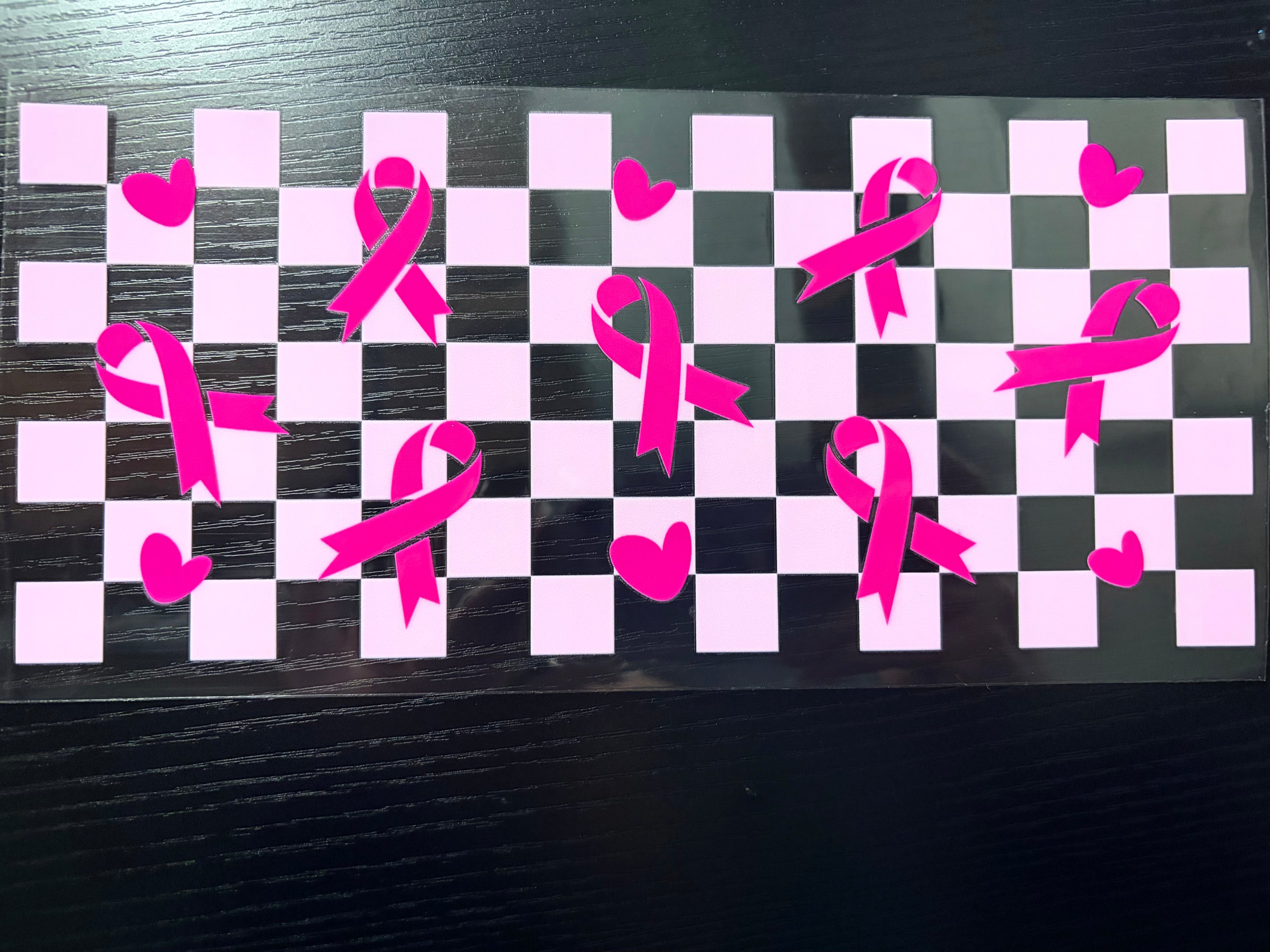 Breast cancer awareness checkered