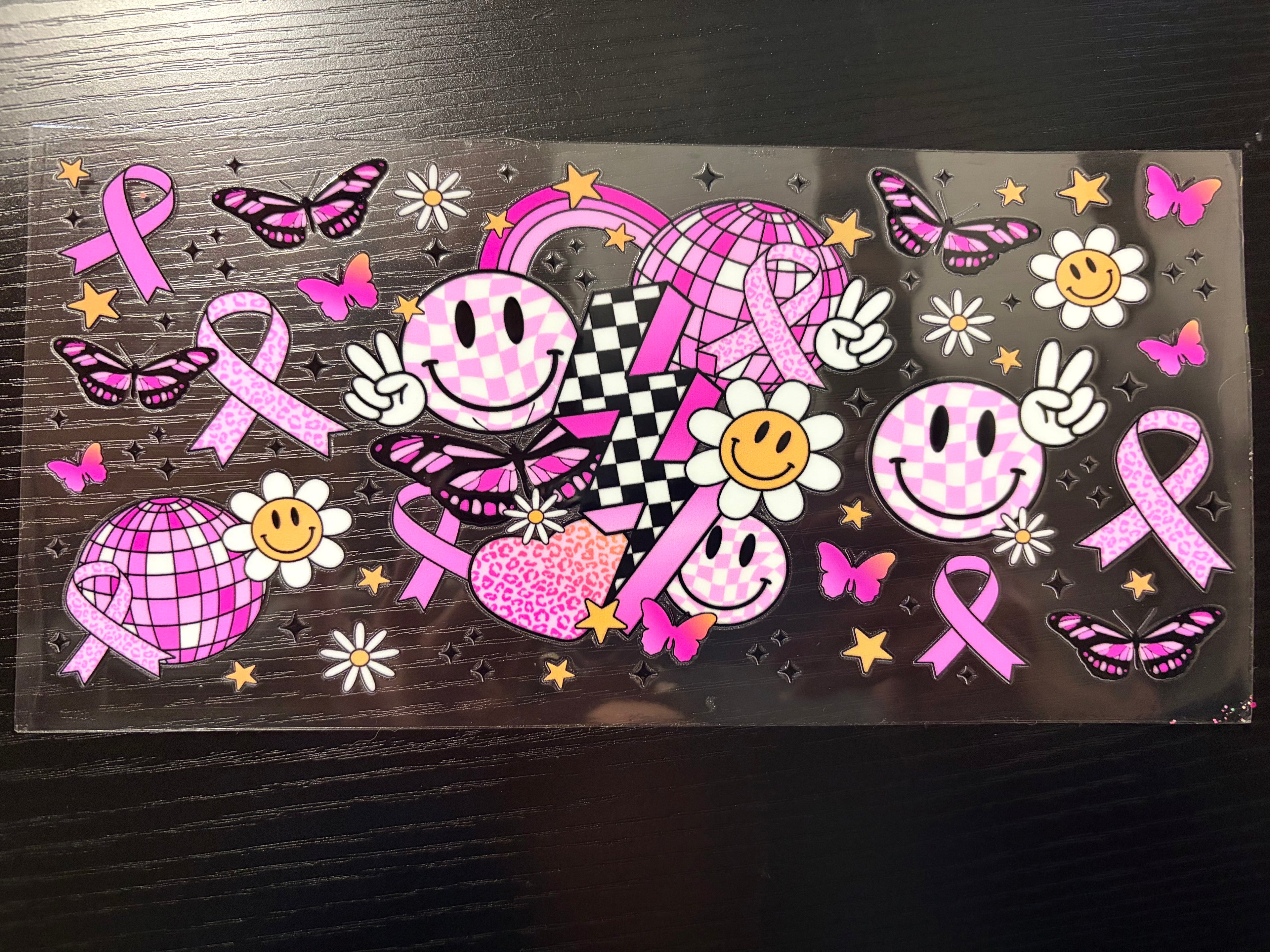 Breast cancer awareness smiley ribbon