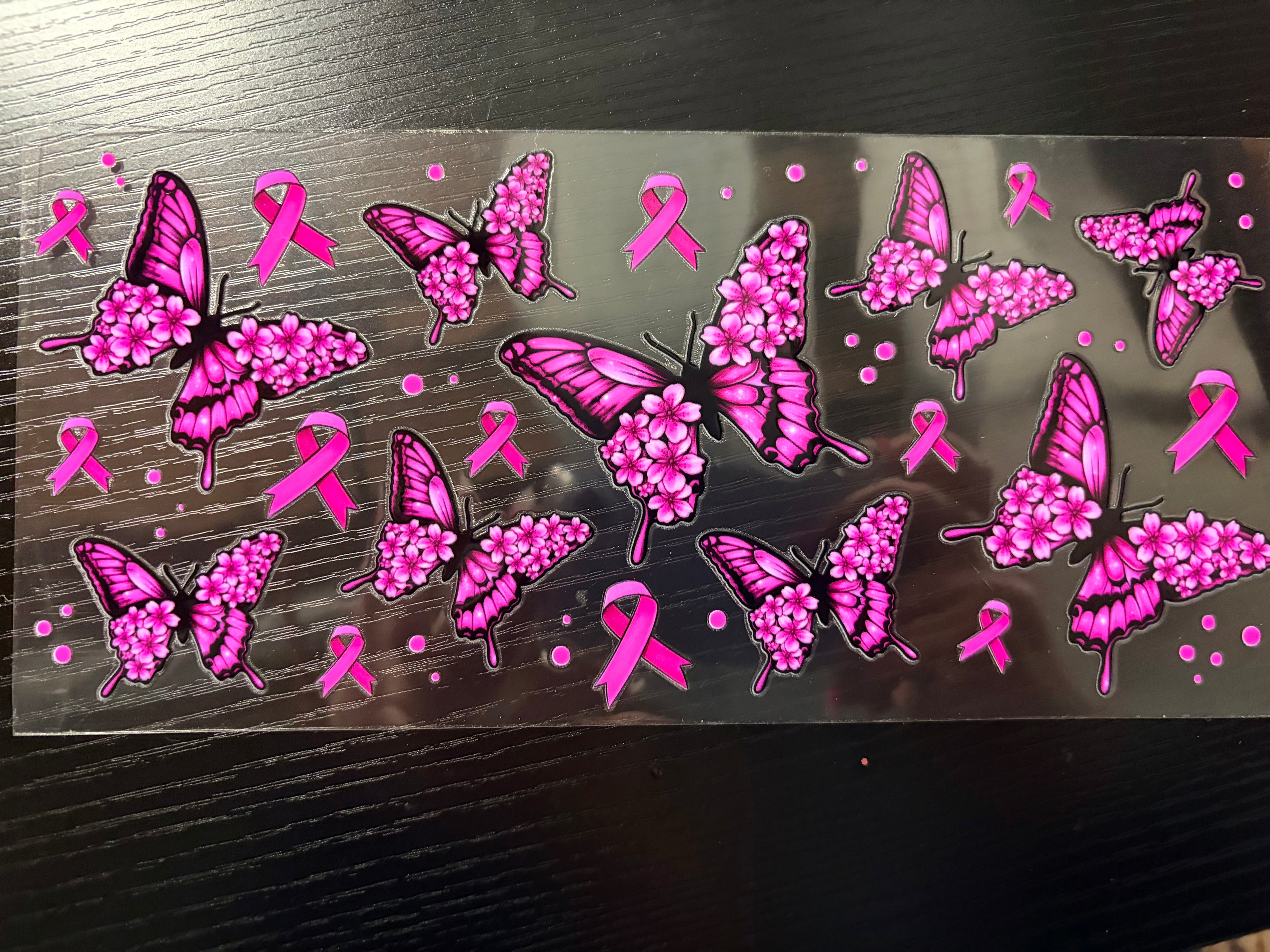 Breast cancer awareness butterflies
