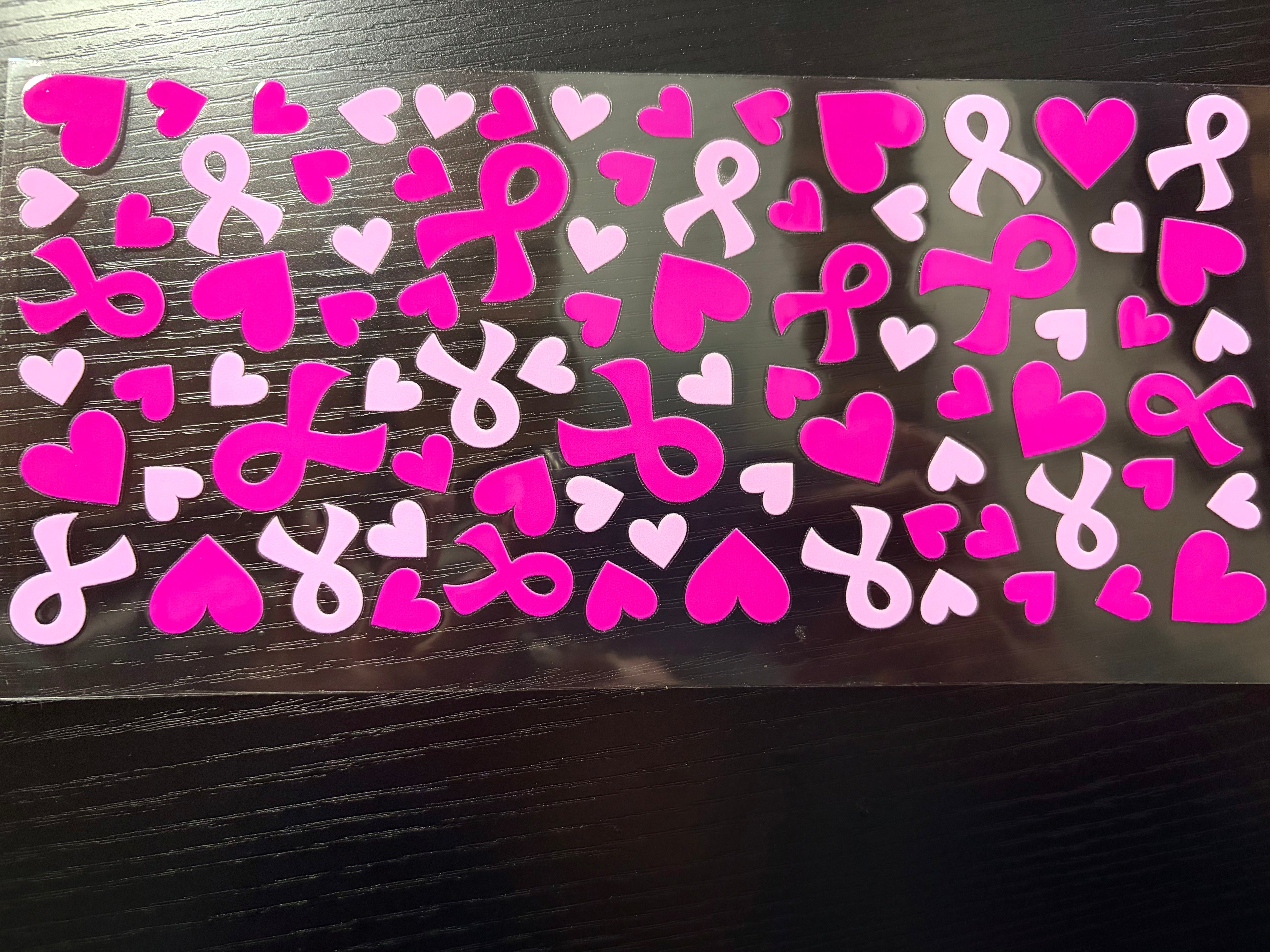 Breast cancer awareness ribbon hearts 3