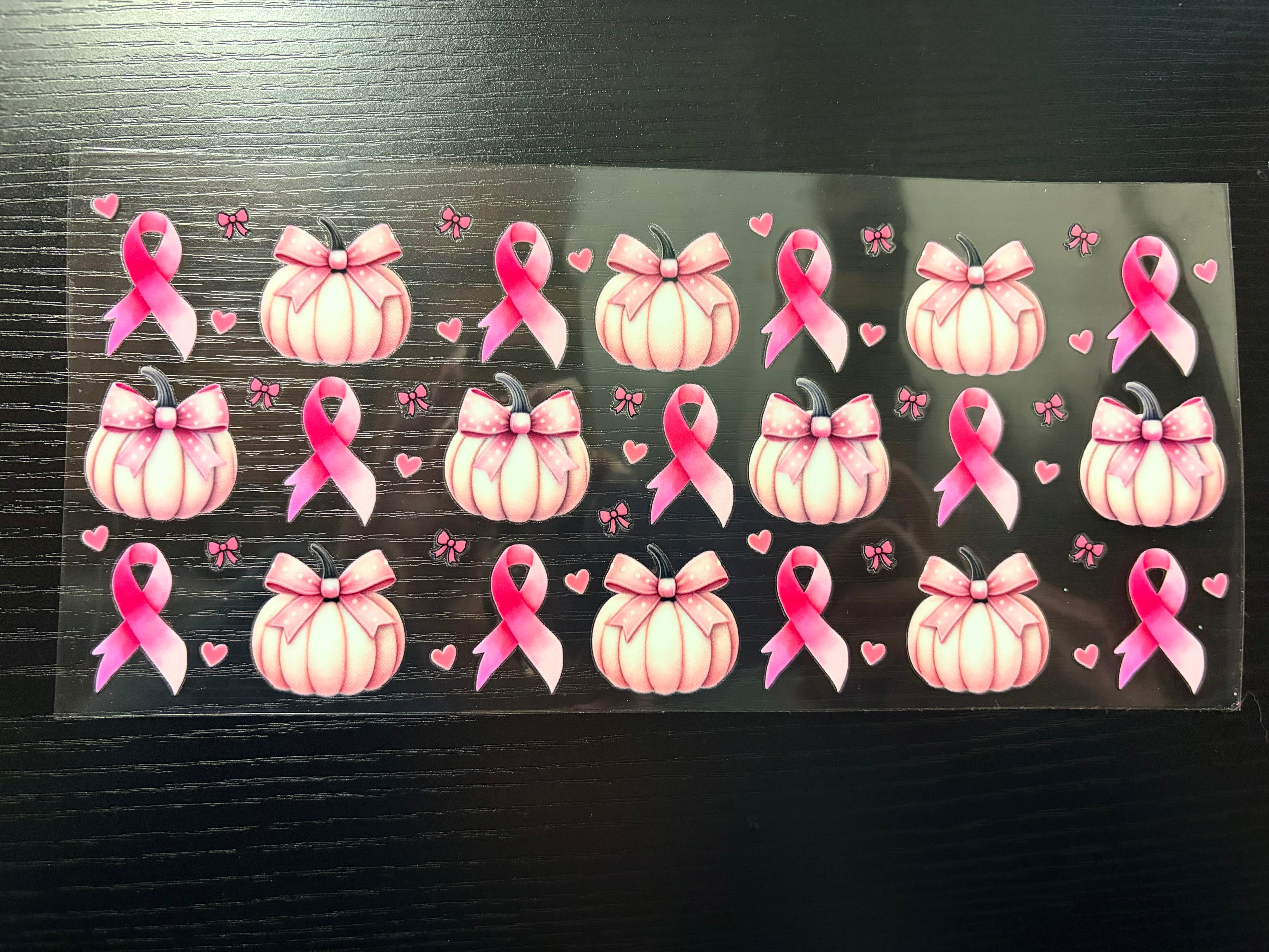 Breast cancer awareness pumpkin ribbons