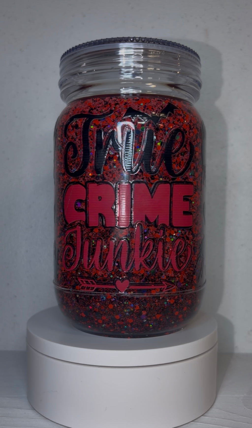 20oz mug style snowglobe tumbler (acrylic)