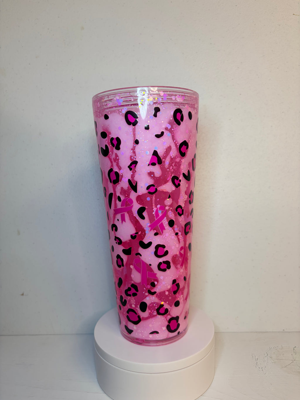 Pink dual lava drip 24oz tumbler