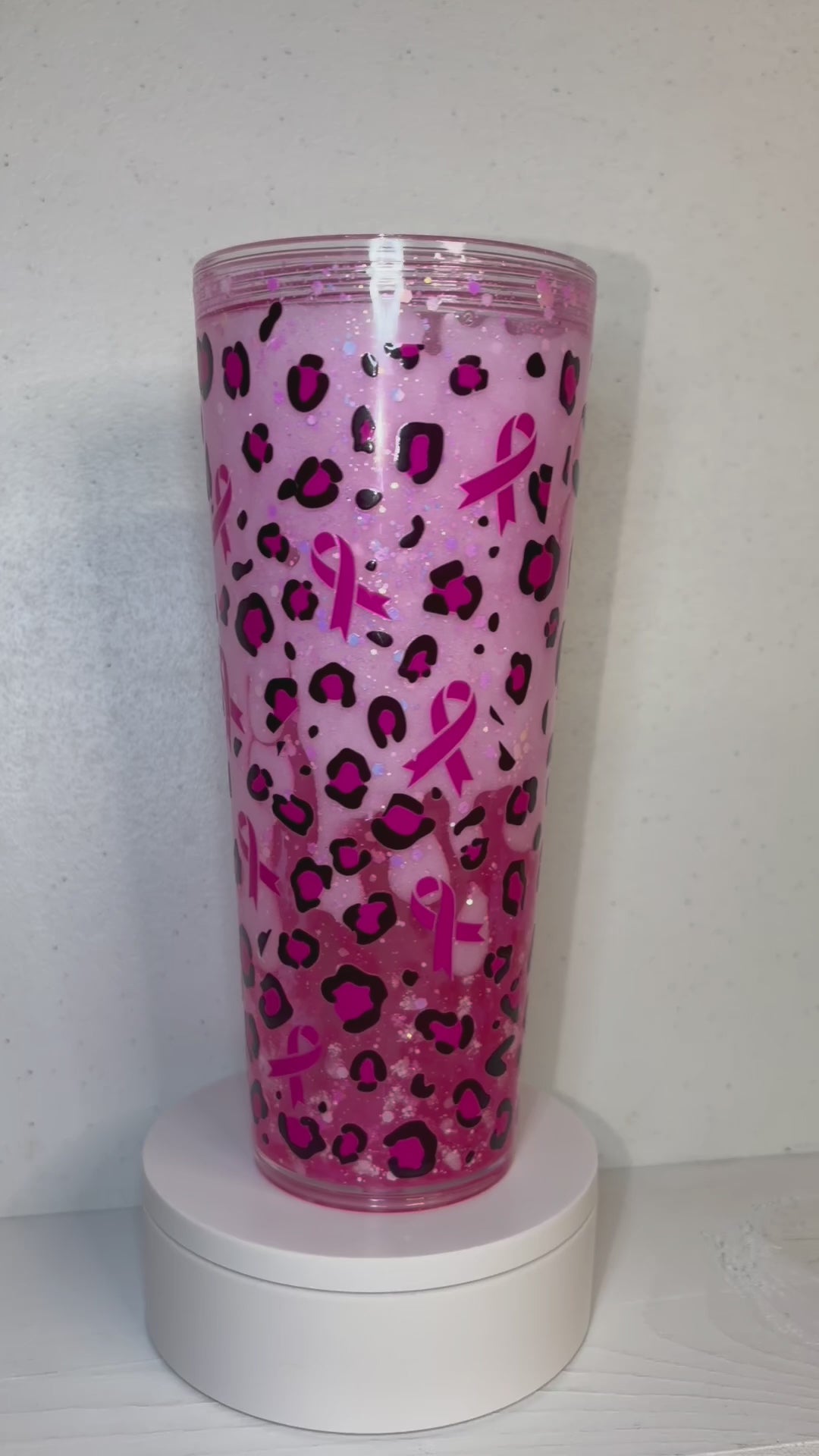 Pink dual lava drip 24oz tumbler