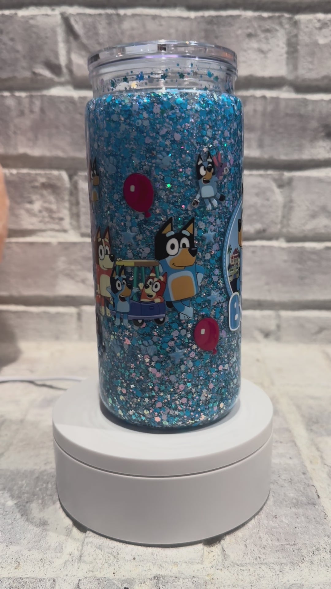 Blue dog man 20oz acrylic tumbler