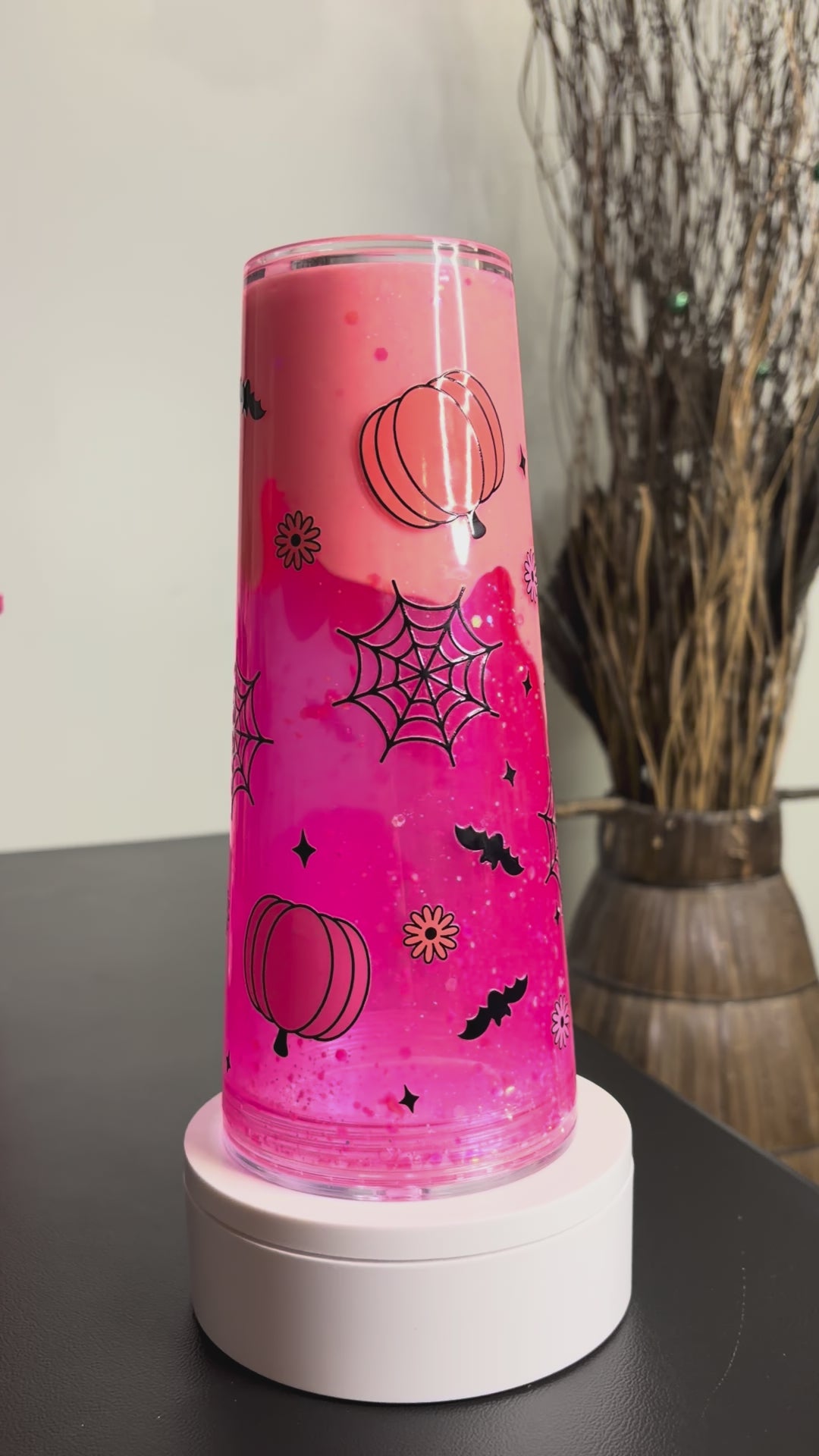 24oz Halloween ghosties lava drip