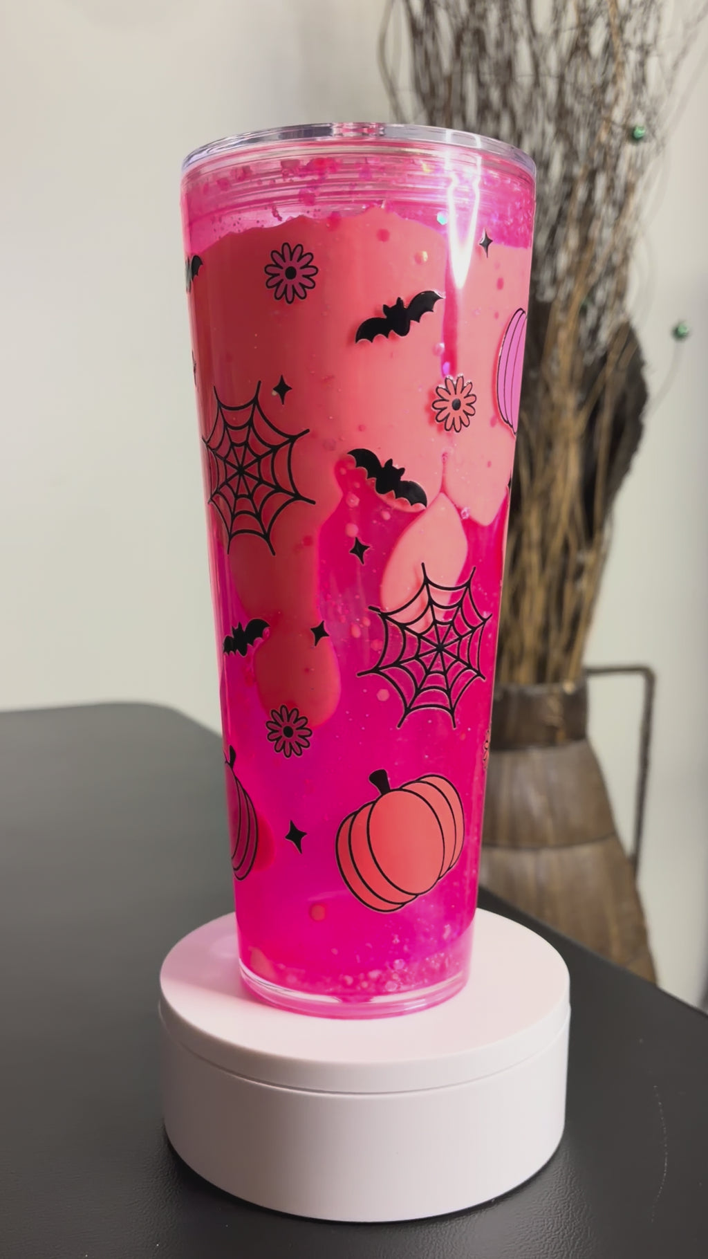 24oz Halloween ghosties lava drip